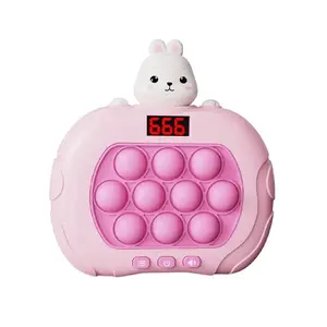 Fast Push Pop Game Toy Electronic Puzzle with Lights Music Memory Challenge Pressure Reliever Gift for Kids