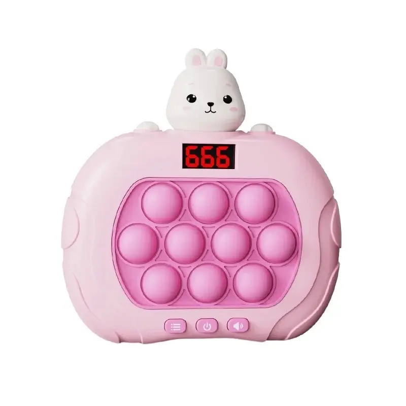 Fast Push Pop Game Toy Electronic Puzzle with Lights Music Memory Challenge Pressure Reliever Gift for Kids