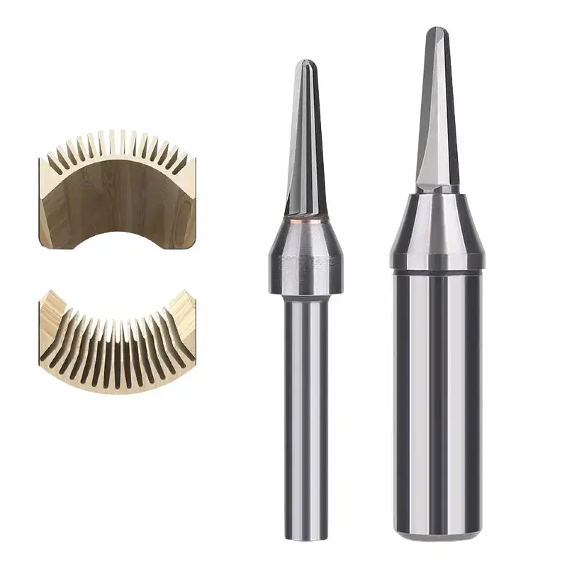 Rounded Bottom Router Bit for Woodworking, TCT Arc Grooving Cutter for Smooth Wood Bending, Furniture Making and CNC Routing