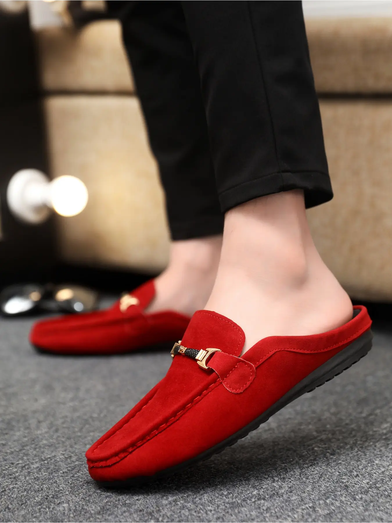 2025 Spring/Summer New Arrival Men's Solid-Color Fashion Loafers Breathable Slip-On Loafers/Moccasins/Flat Shoes The Perfect Choice for Black Friday Shopping and Dates