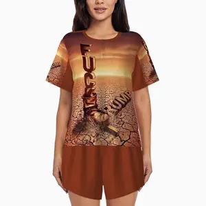 Fu*k Trump - Original Artwork by Craig Davoll - Women's Summer Round Neck Pajamas