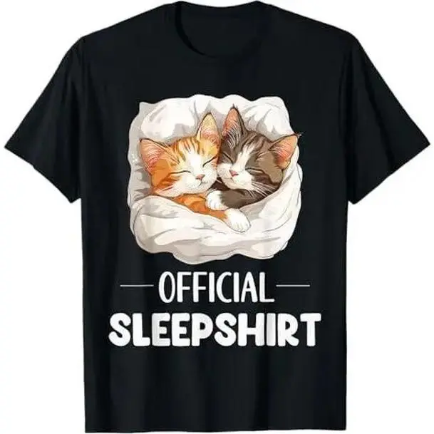 Official Sleepshirt Cute Sleeping Cat Animal Lovers Pajama T-Shirt