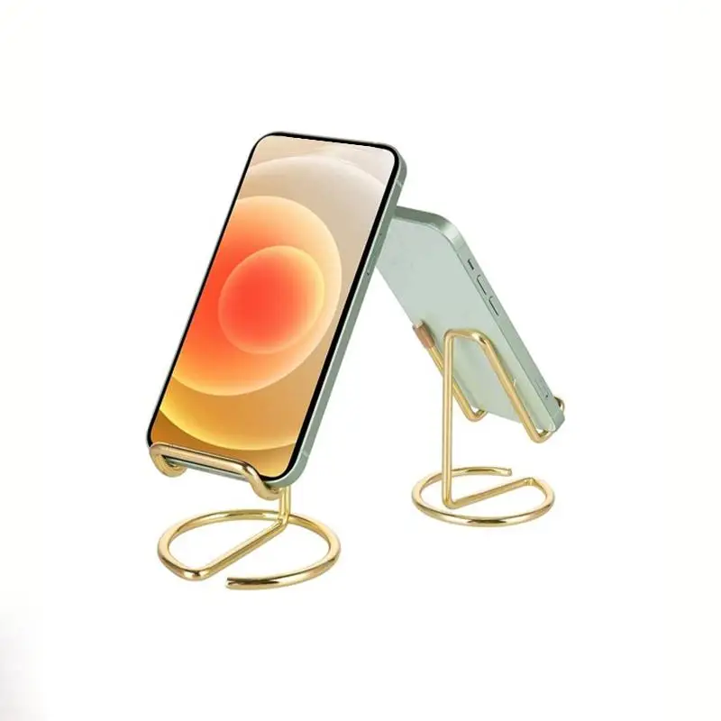 Summer Sturdy Phone Stand for Desktop, 1 Count Simple Rust Resistant Metal Electronics Cellphone Smartphone Holder, Business Card Display Stand for Ho