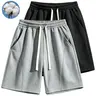 Men's 2-Pcs Baggy Polyester Gym Shorts - Male Clothing with Adjustable Drawstring, Elastic Comfortable Waist, Above-the-Knee Loose Workout Bottoms for Summer, Casual Back-to-School Wear, Adjustable Drawstring Men's Shorts