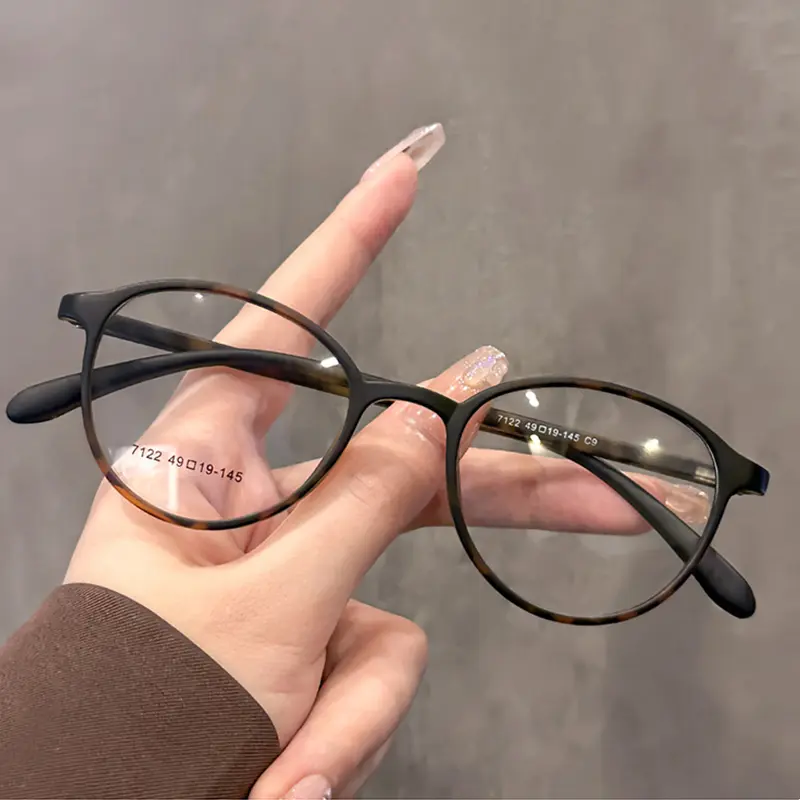 Brand Design Retro Round Optical Prescription Frames, Ultra-Light Comfortable Unisex Eyeglass Frames 7122