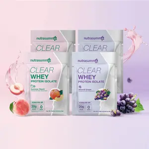 Nutrasumma Clear Whey Protein Variety Pack – 2 Peach, 2 Grape