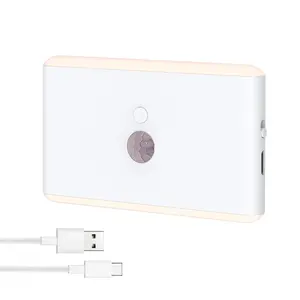 Human Motion Sensor Night Light, USB-C Rechargeable Color-Changing Mini Night Lamp, Bedroom Accessory, Ideal for Hallway/staircase, Creative Gift