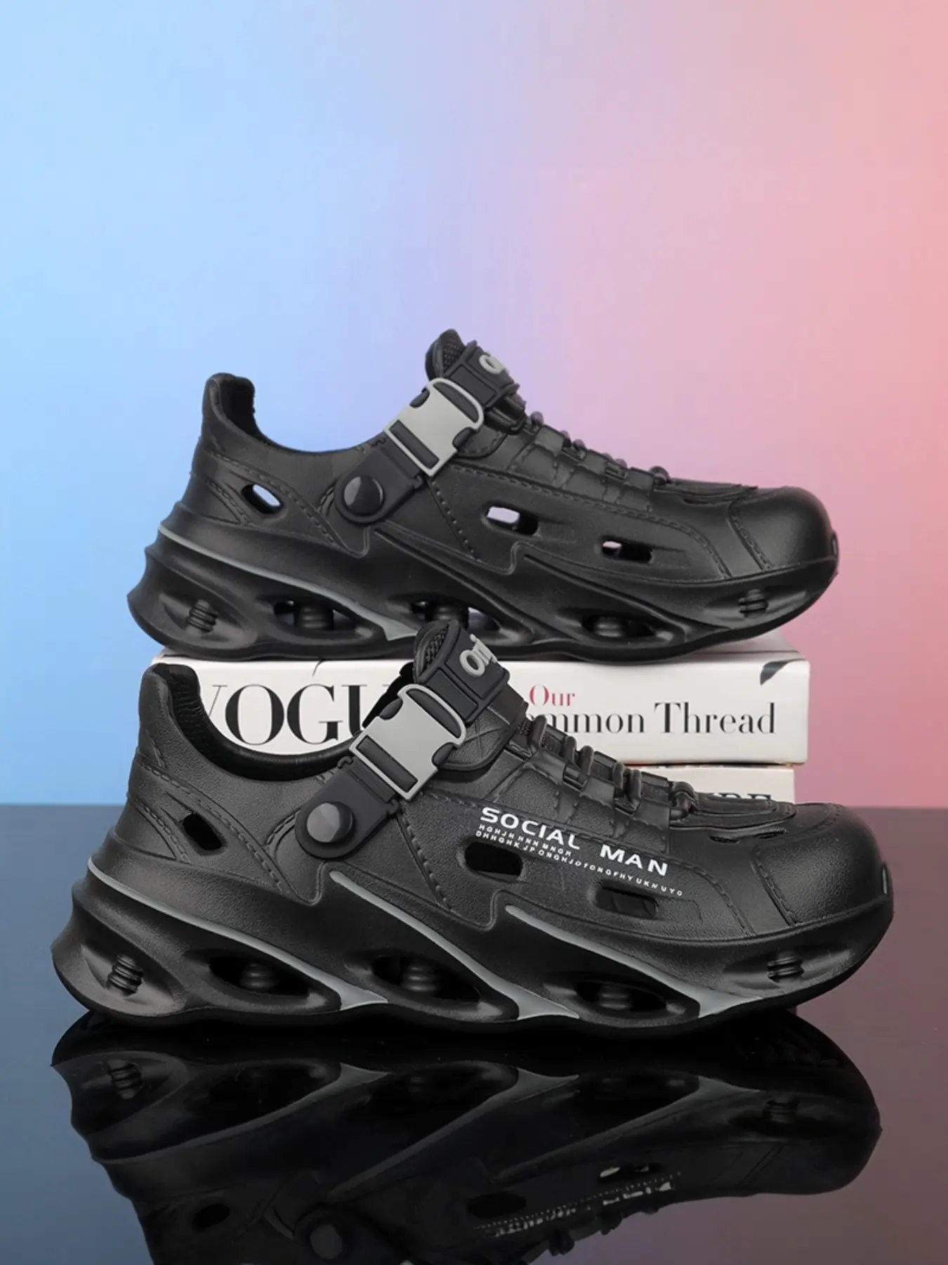 Fashion Waterproof Durable Anti-Slip Hollow-Out Sandals, Fashionable Breathable Lace-Up EVA Shoes for All Seasons