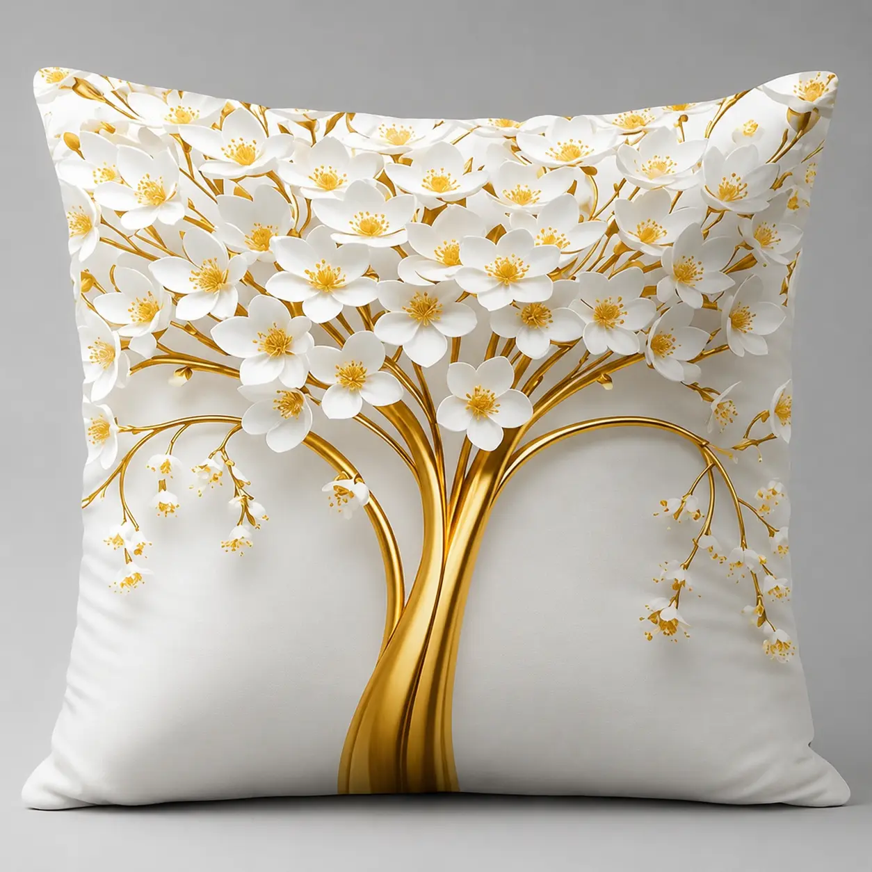 Huglina Special Art Double Side Floral Decorative Throw Pillow 18x18"