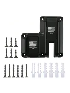 1 Piece Of Black ABS Magnetic Gun Mounting Case - Suitable For Hidden Handgun Holder For Cars, Homes, Desks, Villas, Safes, Walls | Indoor Gun Holder, Outdoor Gun Accessories