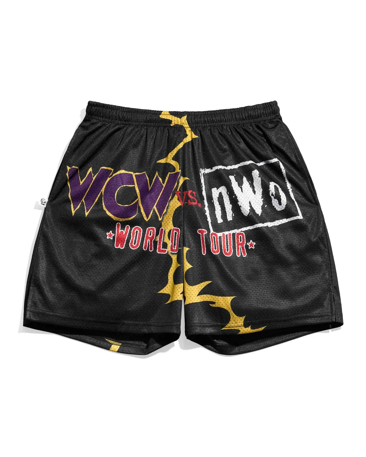 Chalk Line WCW nWo World Tour Retro Shorts | Premium Wrestling & Gaming Mesh Athletic Shorts for Men | Midweight Gym Shorts | Retro Streetwear & Everyday Casual Wear