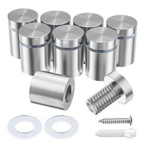 8 count 3/4 x 3/4 Inch Stainless Steel Standoff Screws, Standoff Wall Mounts, Stand Off Mounting Hardware Advertising for  Sign Holder,
