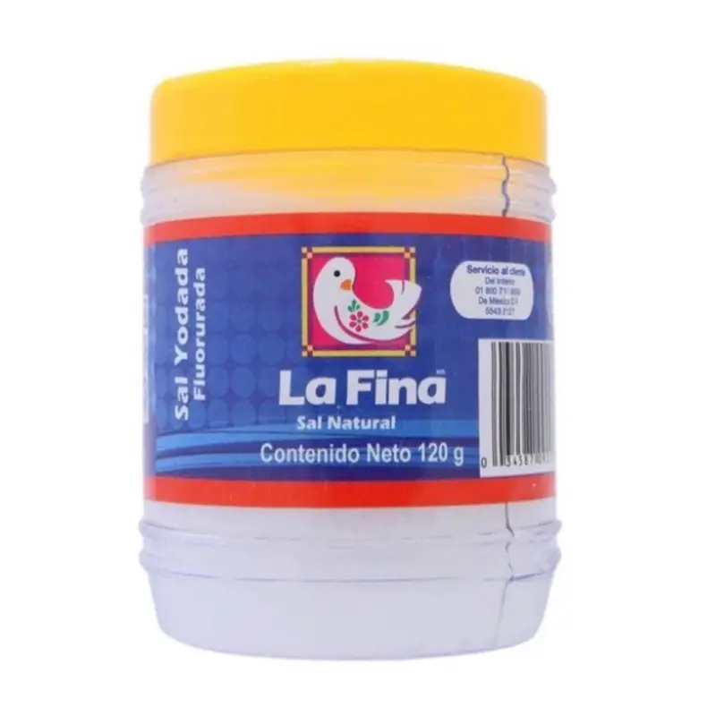 La Fina Sal 120g- Sal Yodada Fluorurada 120g La Fina Sal 120g- Sal Yodada Fluorurada 120g