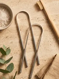 2 Pack Surgical 304 Stainless Steel Tongue Scraper – Gentle Deep Clean for Fresh Breath & Daily Oral Care