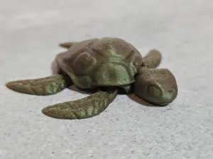 Articulated Turtle - 3D Printed Fidget Toy in Shimmer Bronze