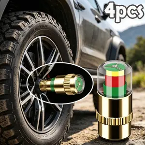 4pcs car tire pressure monitoring valves, car pressure monitoring valve stems, tire pressure monitoring valve stem caps for small and medium-sized cars, motorcycles, and bicycles