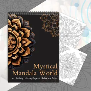 Mandala Pattern Coloring Book, 24 Original Patterns Mandala Coloring Book, DIY Painting Supplies for Adults & Teens, Perfect Gift for Birthdays