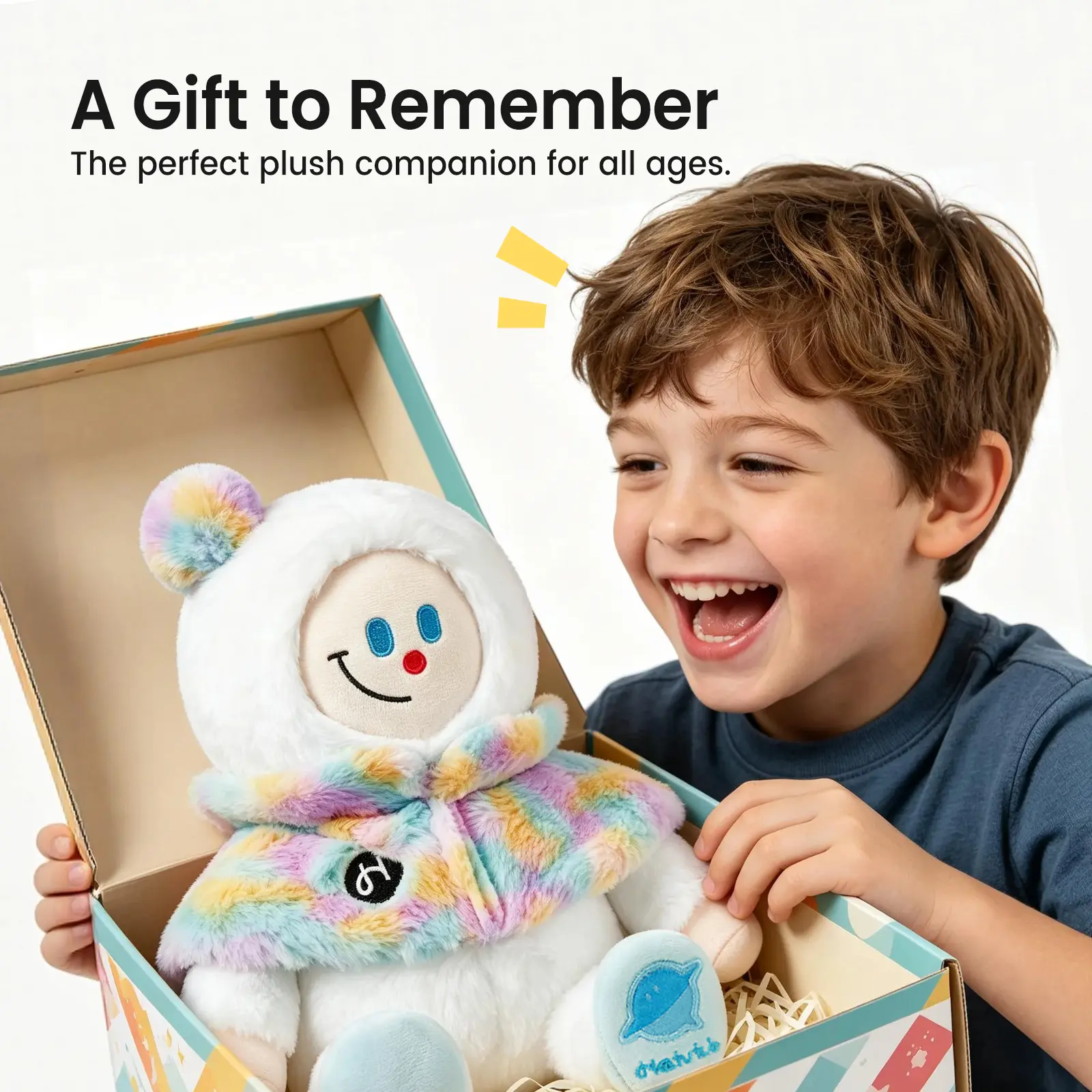 Haivivi Cute Stuffed Animal Plush Toy, Soft Cuddly Companion Toy for Kids, Adorable Room Decor and Comfort Toy, Fun Birthday and Holiday Gift for Girls and Boys