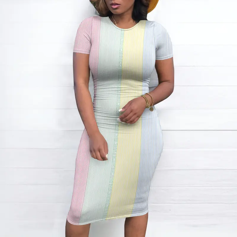 short sleeve bodycon midi dress