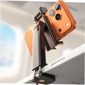LISEN Airplane Phone Holder (LED) Travel Funny Gifts for Mens Stocking Stuffers White Elephant Gifts Who Have Everything Cool Gadgets Travel Essentials Accessories Selfie Photography Happy New Year