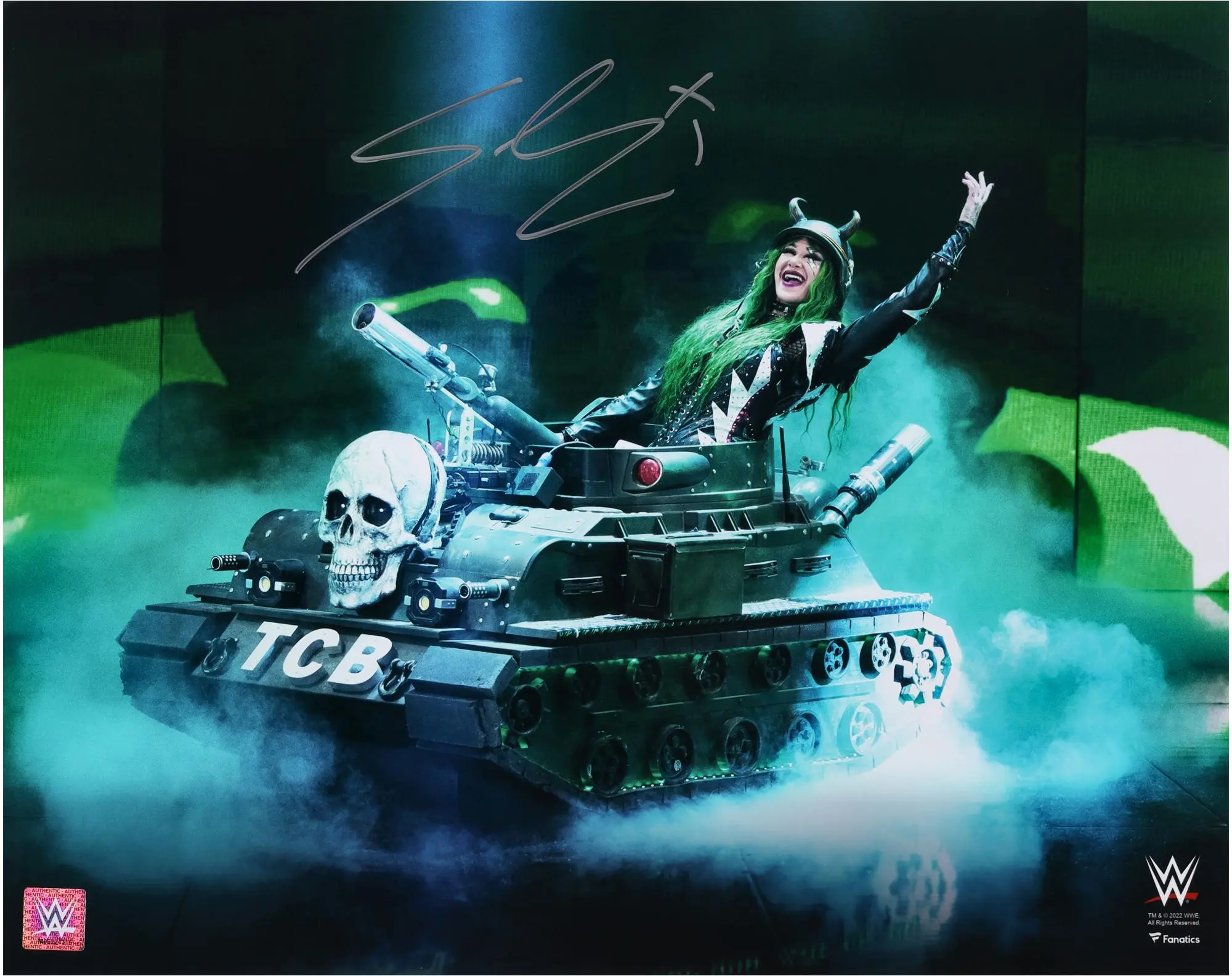 Shotzi Blackheart WWE Autographed 16" x 20" Riding TCB Tank Photograph - Fanatics Authentic Certified