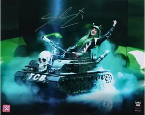 Shotzi Blackheart WWE Autographed 16" x 20" Riding TCB Tank Photograph - Fanatics Authentic Certified