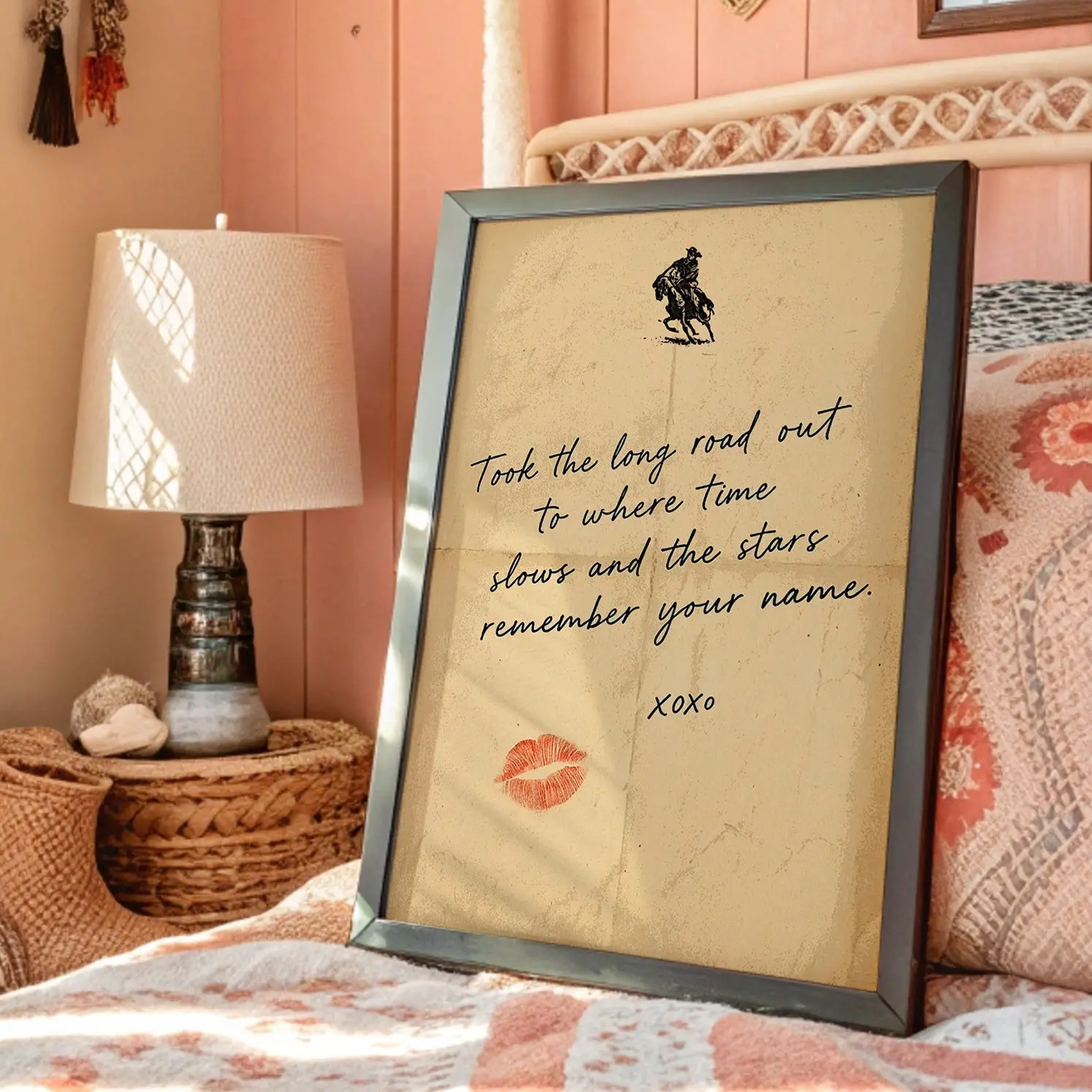 Dusty Notes From Open Plains Poster,  Wall Decor Retro Art Print