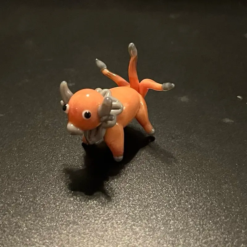 Tauros Glass Mini Figurine - Compact 1x1 Inch Collectible with Detailed Design - Ideal for Display or Collection