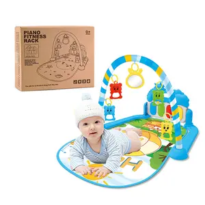 Baby Play Mat Baby Gym,Play Piano Tummy Time Baby Activity Mat, Music and Lights Boy & Girl for Newborn 0 to 3 6 9 12 Months