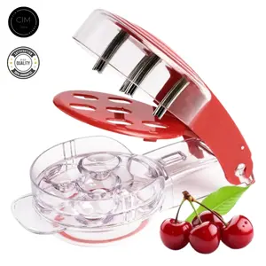 Cherry Pitter Tool Remover Cherries Seed Pitter Tool 6 at Time Quick Push Pull