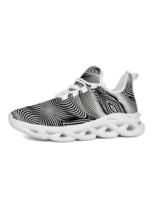 Exclusive Fashion Zebra Print Sneakers, Stylish Unique Design for Men and Women, Classic Thick Sole Ideal for Streetwear