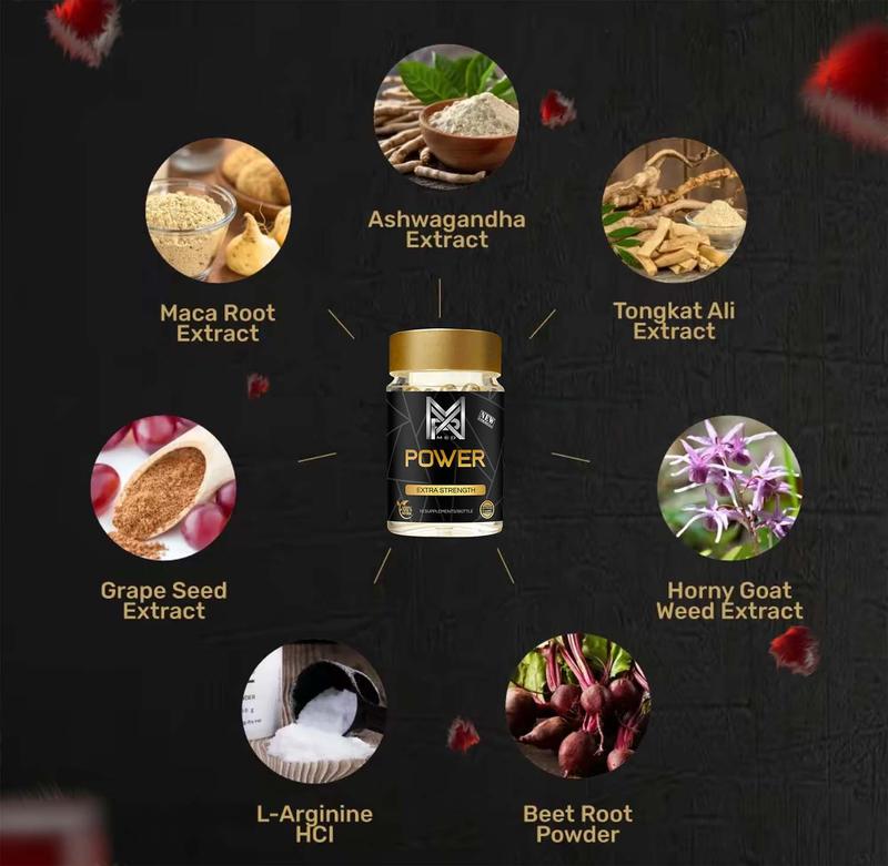 MxPower BT - Weekly Herbal Energy Supplement for Daily Energy & Alertness - Made in USA - Non-Toxic, Gluten-Free, No Sugar, Extra Strength Capsules - Healthcare