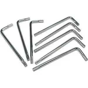 8 count T15 Torx Bit T15 Anti Tamper Proof Torx  Key Bit Wrench,T 15 torx key set,allen key drill bit set L-Shape,S2 Steel tamper proof torx bit set