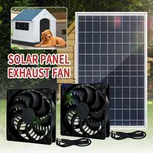 10W Portable Solar Panel Mini Exhaust Fan Ventilation Equipment Air Extractor For Kitchen Pet Dog Chicken Coop Greenhouse Growing