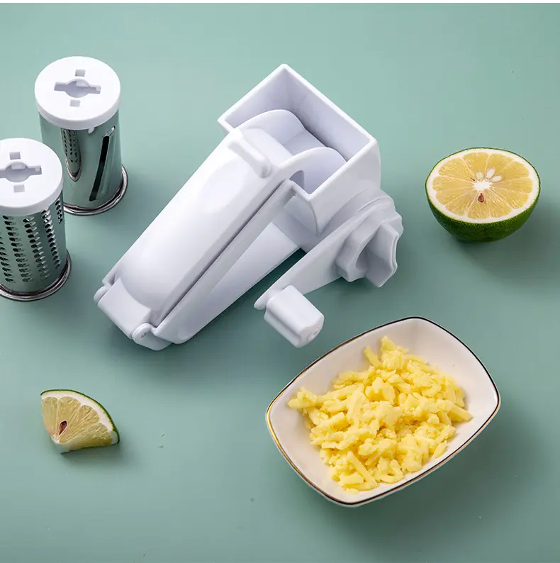 Cheese Grater - Multifunction Grater - Valentine's Day gift- Gifts for Cooks - Culinary Chef Gift - Handheld Rotary Cheese Grater - Cheese,Chocolate，Vegetable,NSF Restaurant Certified - White