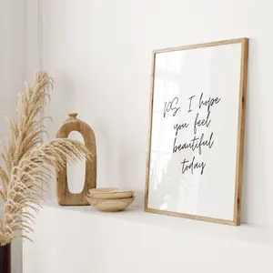 PS I Hope you Feel Beautiful Today Print Beauty Room Salon Prints Beauty Room Print Salon Accessories Salon Decor Salon Wall Art Beautician