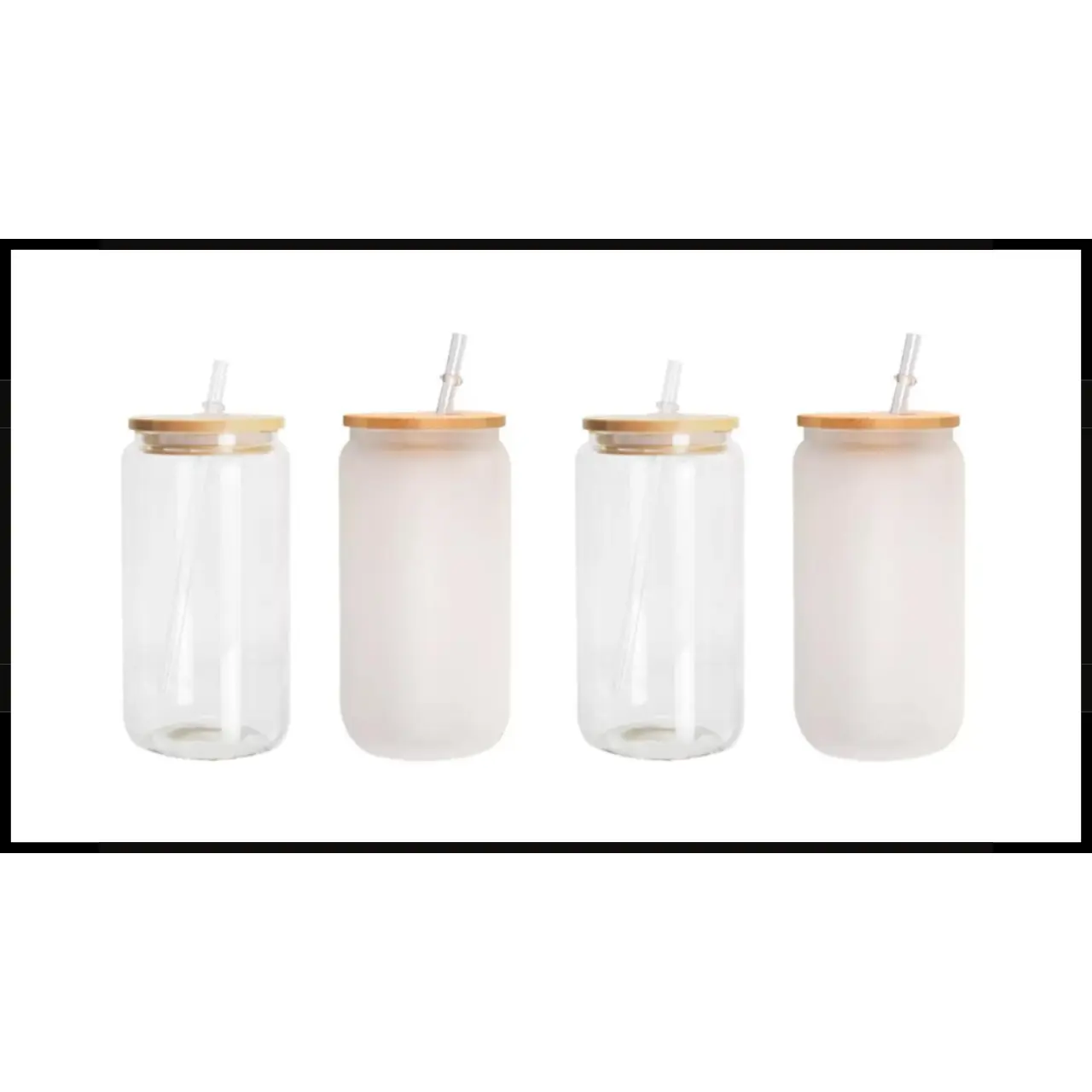 16 ounce Sublimation Glass- Clear or Frosted Glass