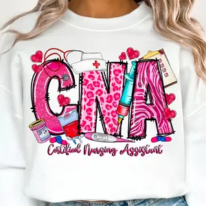 Valentine's Day CNA Sweatshirt, Certifird Nursing Assistant Sweater, Valentine CNA Sweatshirt, Nurse Gift
