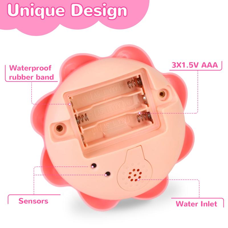 Water Spray Toys Baby Bath Toys with Glowing Whale Design Bathtub Toys for Toddlers Aged 1-3 Interactive Water Games for Babies Aged 6-12-18 Months