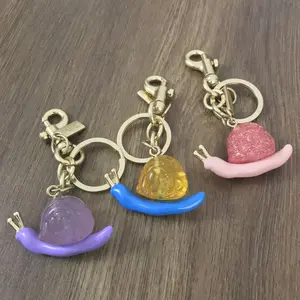 Color Contrast Snail Keychain {Bag Charm} Fashionable Personalized Snail Keychain Pendant Hanging Ornament