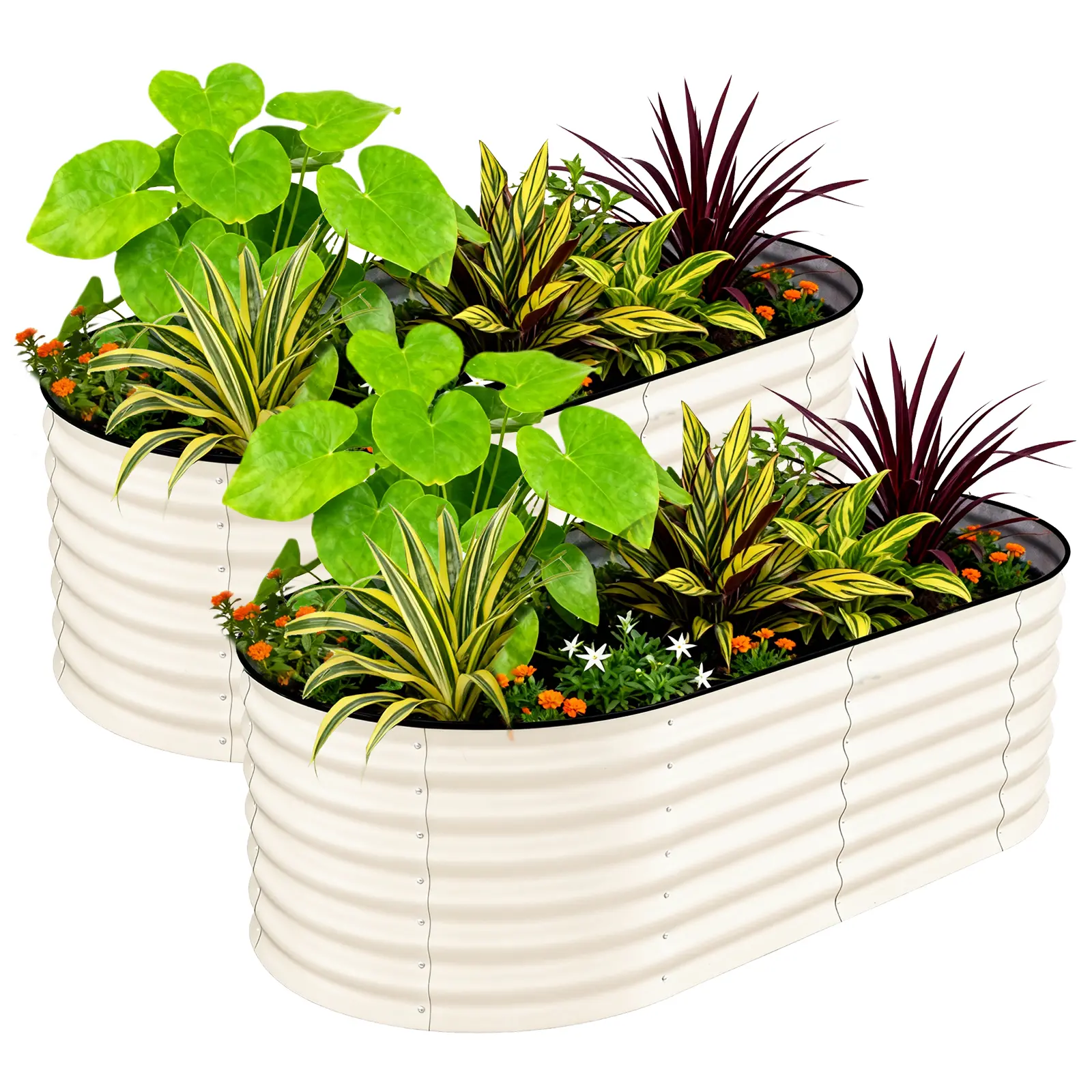 Garvee Heavy-Duty Galvanized Steel Raised Garden Bed – Outdoor Planter Box, Deep Root Design, Rust Resistant, Safe Anti-Cut Edges, Easy Assembly, Ergonomic, Multiple Sizes – Ideal for Vegetables, Flowers & Herbs