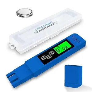 Accurate So Far 4-in-1 Instant Read TDS Meter - Measures TDS, EC, & Temperature ( °   C/ °   F) - Digital Water Testing Kit for Tap, Well, Pool, Hydroponics, Aquarium, RO/DI System Blue