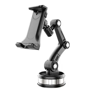 Car phone holder with suction cup for dashboard use, fixed navigation support, anti-shake, universal for tablets and phones