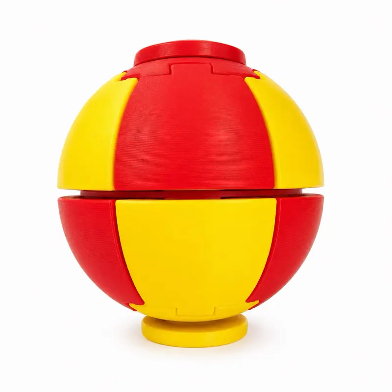 Yellow & Red Fidget Spinner - Fun and Engaging Toy for Stress Relief and Focus Enhancement