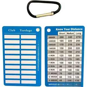 Distance/Yardage Tag - Attach to  Bag - Erasable - Quick Reference  Club Range Card - Record  Distance | -Have  Accessories for Men, Women & Junior ers | Tee
