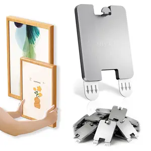 16-Piece Wall Hooks Set, 2.6 Inch No-Drill Adhesive Hooks, Installation, Ideal for Frames, Mirrors, Clocks, Home Office Decor