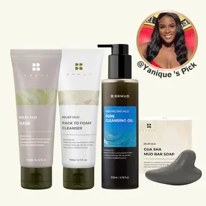 [Official Shop] BRMUD @Yanique’s Ultimate Mud Detox Set (4-Step) – Cleansing Oil + Cleanser + Mud Mask + Gua Sha Soap | Complete Pore Care Routine