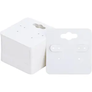 Joycraft 200Pcs Earring Cards, 2 Inch White Paper Earring Display Holder Cards, Blank Paper Tags with 6 Holes, Jewelry Display Packaging Tags for Selling, Hanging, Jewelry DIY Crafts, Retail. joycraft