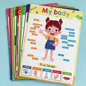 20 Themed Educational Posters for Children, Learning Charts Featuring Bright Imagery, Letters Numbers Shapes Weather Days Colors, Perfect for Home School Nursery Decoration, Visual Learning Tools, Preschool Learning Materials