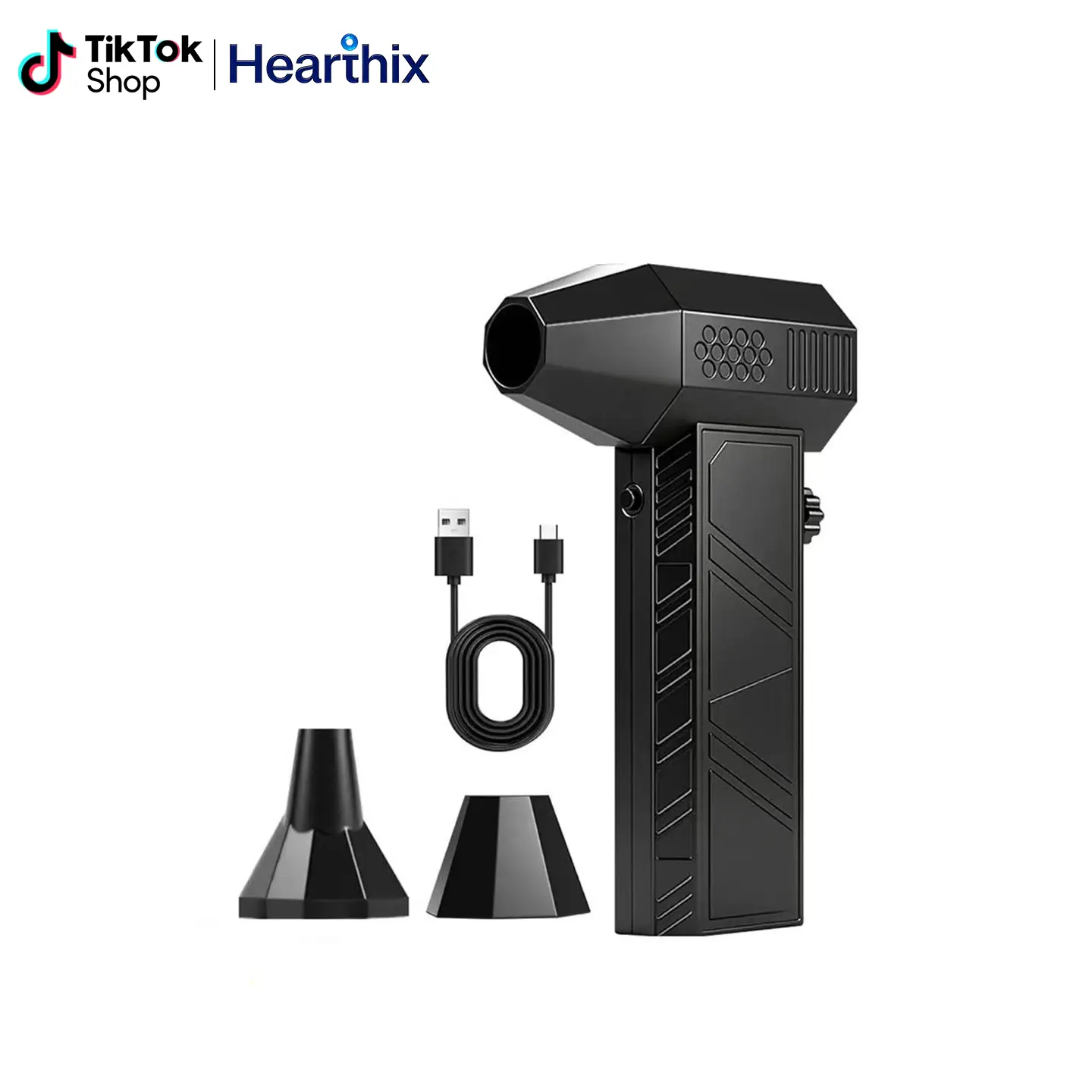 Portable Mini Turbo Fan, High-Speed Handheld Rechargeable Fan with Type-C Charging for Car Interior Care, Electronics Cleaning